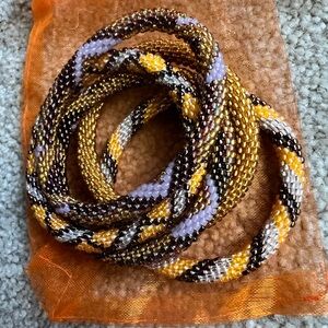 Set of 6 beaded bracelets. Authentic Sashka brand.